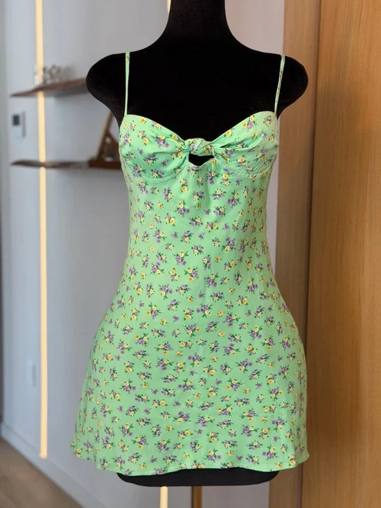 Zara Green Floral Slip Mini Dress | Soft Muse - Picture 1 of 4